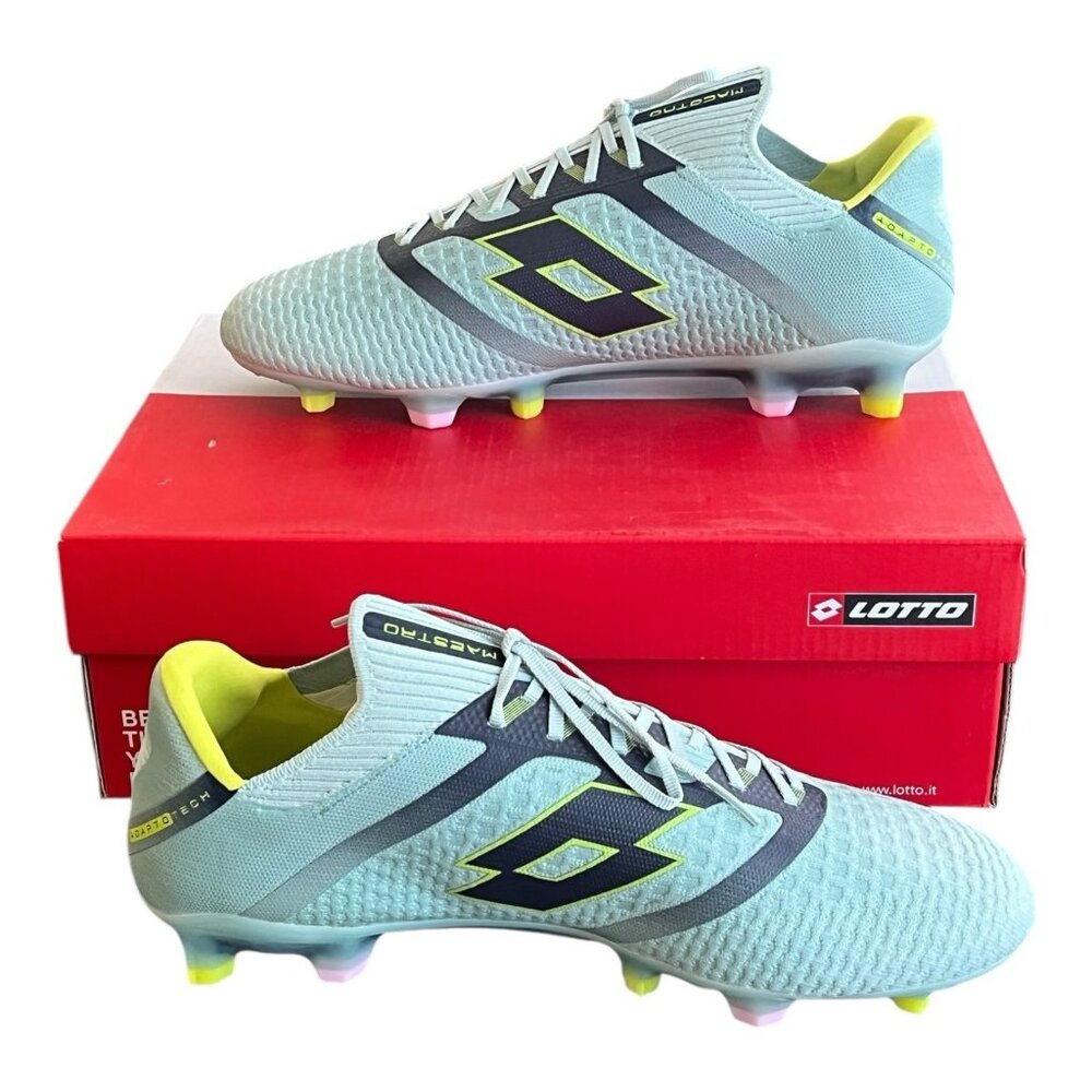 Lotto Maestro 100 V FG Soccer Cleats Surf Spray Green 220568-BPC Men's 9.5